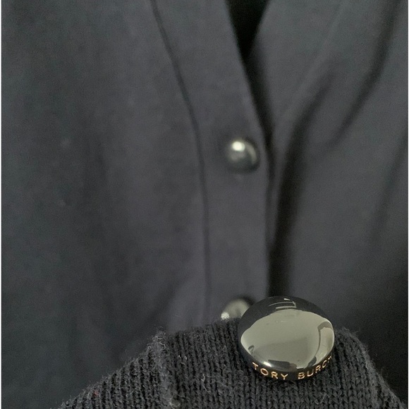 Tory Burch Long Sleeve V Neck Cardigan Merino Wool Sweater - Picture 3 of 11